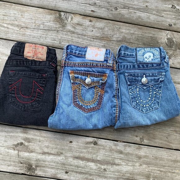 LOT OF 3 Vintage True Religion Jeans - Picture 4 of 7